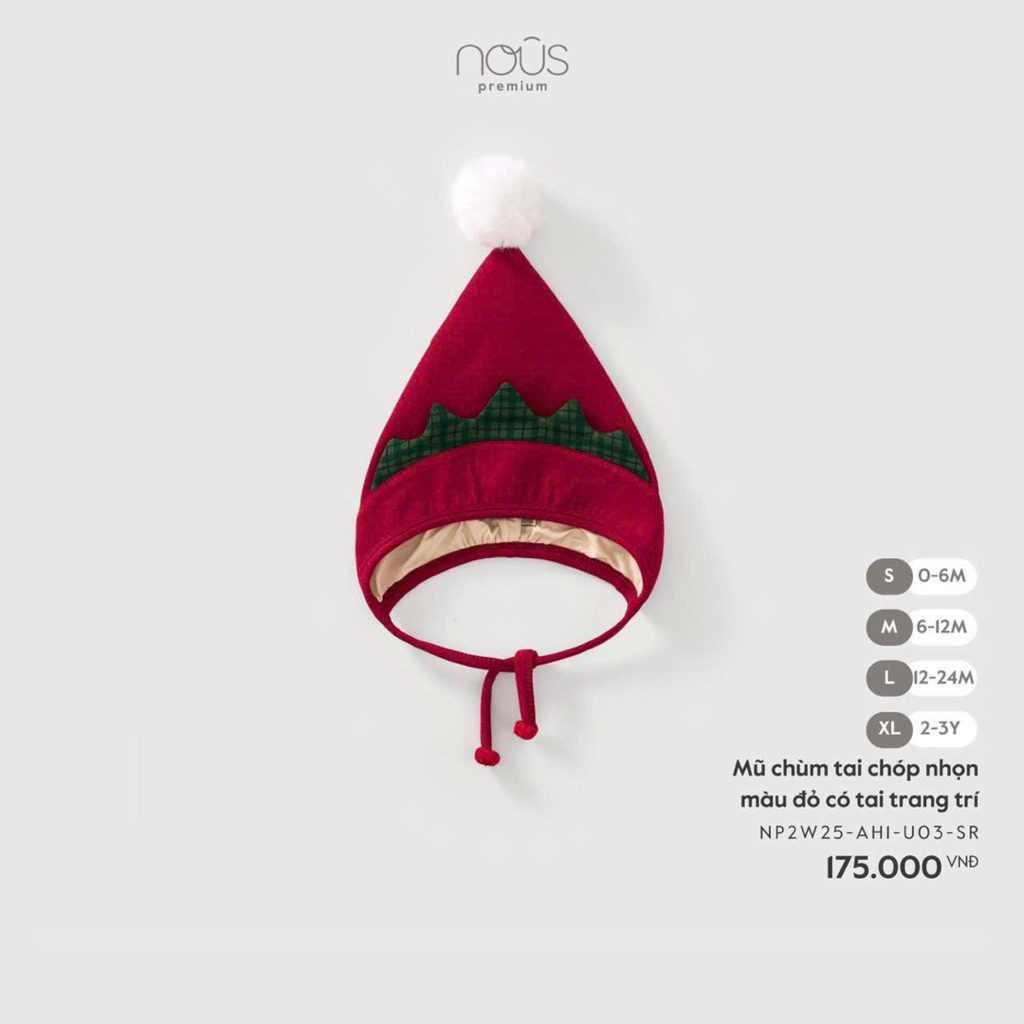 (NOUS NOEL) MŨ, BĂNG ĐÔ NOUS NOEL 2025 CHO BÉ TRAI BÉ GÁI