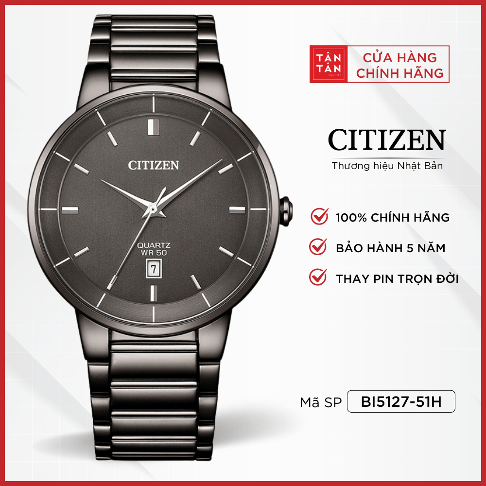 Đồng Hồ Nam Citizen  BI5127-51H Quartz 40mm - Đồng Hồ Tân Tân