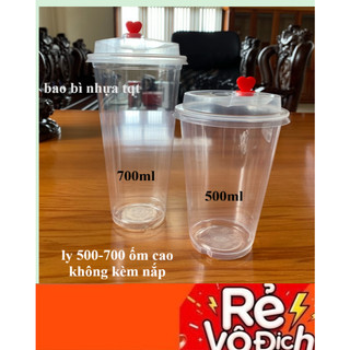 Sỉ 50 Ly Nhựa PP  500ml  700ml Ốm Cao - Ly Tim Chính Hãng UKP hoặc MVP , Hàng Sạch Có Tiêu Chuẩn. Dùng Nắp Fi 90