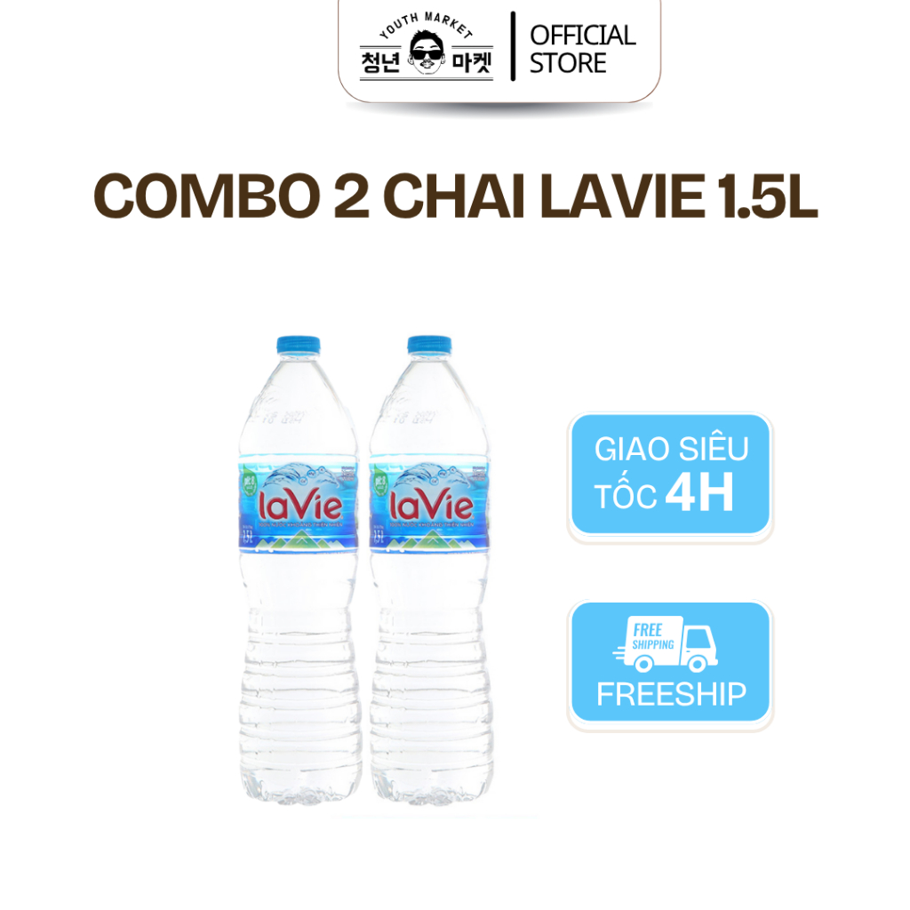 [Hỏa Tốc HCM] Thùng Nước suối/ Nước khoáng thiên nhiên LAVIE 1.5 Lít