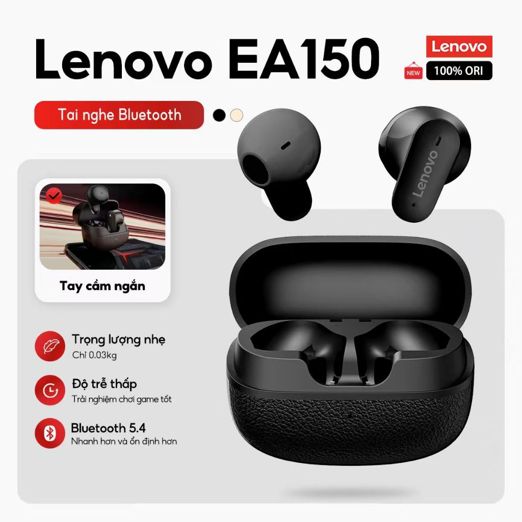 Lenovo Earbuds EA150    Bluetooth 5.4   Touch Control   Lightweight   Long Battery Life   Built-in M