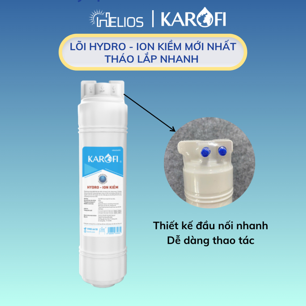 Lõi lọc chức năng Hydro-ion Kiềm Karofi 2 chấu tháo lắp nhanh cho model KAD-M29, KAD-D66S Pro, KAE-S