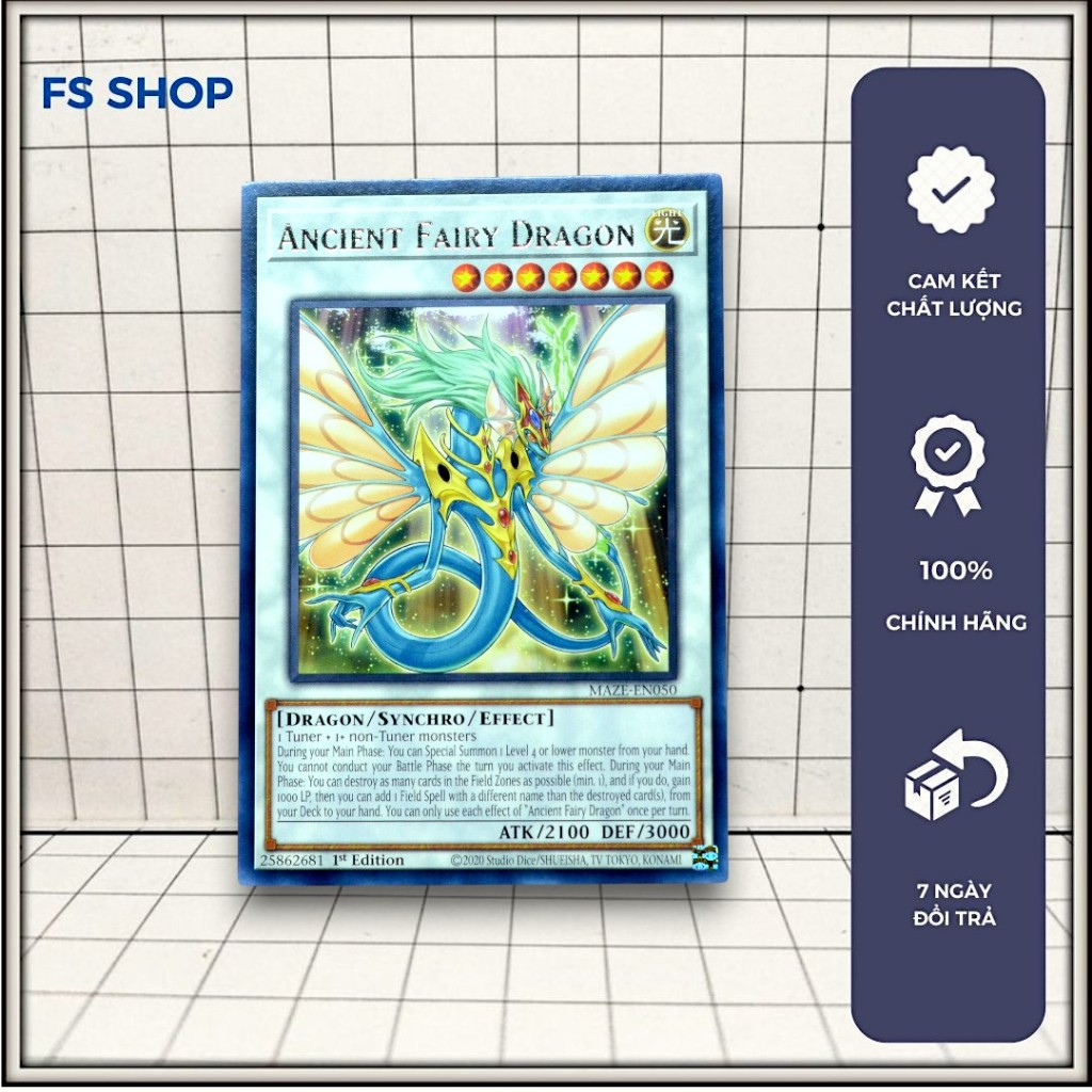 [FS Yugioh] Thẻ bài Yugioh Chính Hãng Ancient Fairy Dragon – Rare