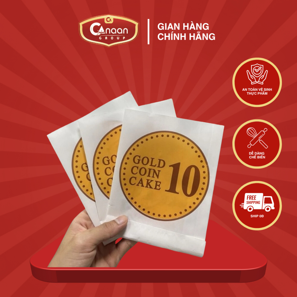 100 Túi Giấy Đựng Bánh Đồng Xu Phô Mai, Bánh 10 won, Bánh Đồng Xu Hàn Quốc