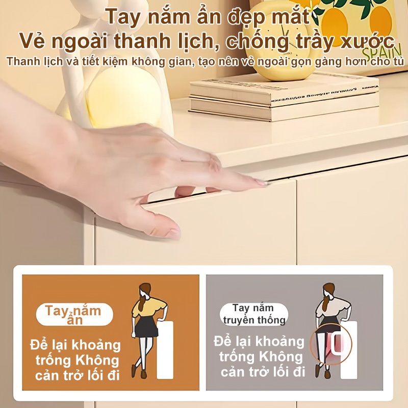 ALVIN Kệ để giày dép Tủ giày gỗ nguyên khối  màu trắng kem  sức chứa lớn  vẻ ngoài cao cấp | BigBuy360 - bigbuy360.vn