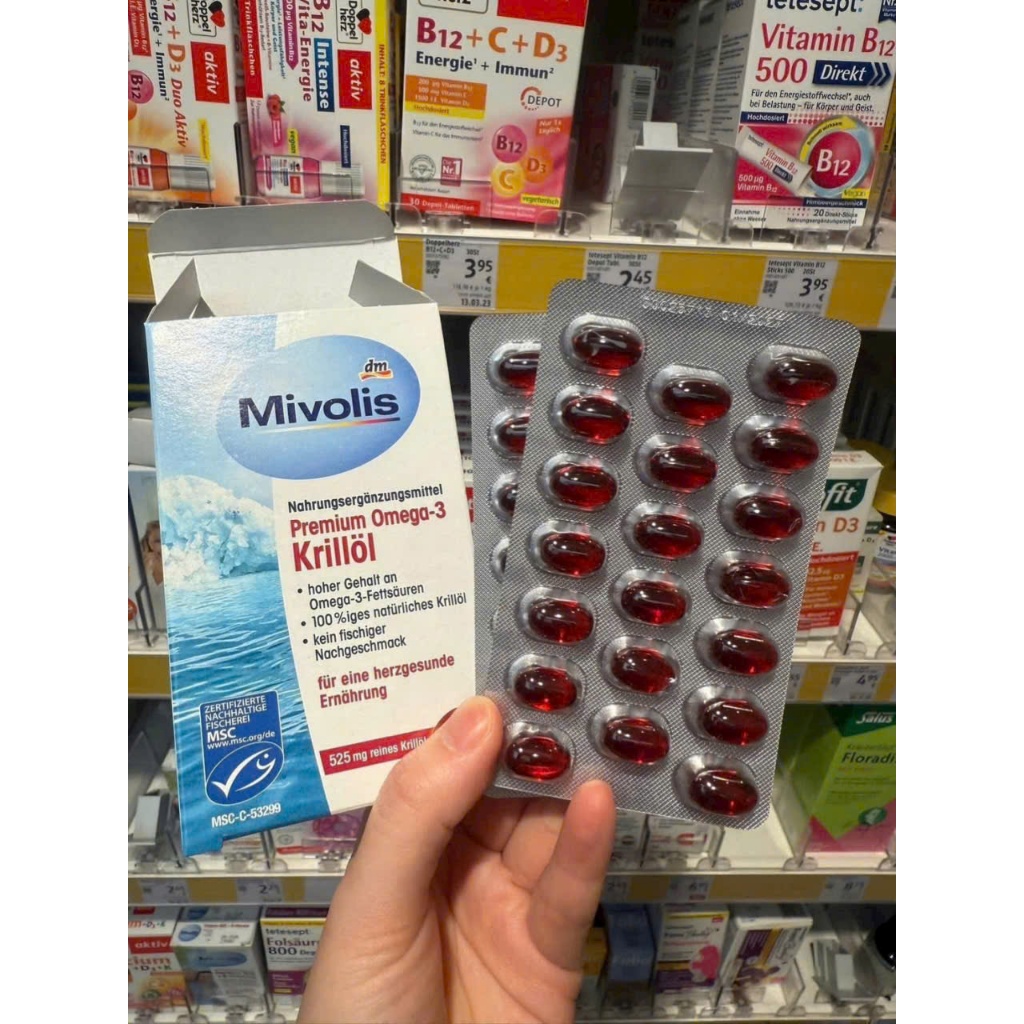 VIÊN UỐNG OMEGA 3 NHUYỄN THỂ KRILLÖL MIVOLIS