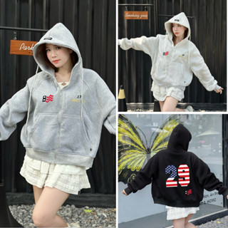  HOODIE BOXY - Áo Khoác Boxy Zip Cổ Cao In Số 29 Thecinddy Nam Nữ - HBC021 