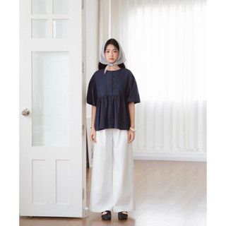  DOB - Áo babydoll tay lửng form rộng basic | Daru Top 