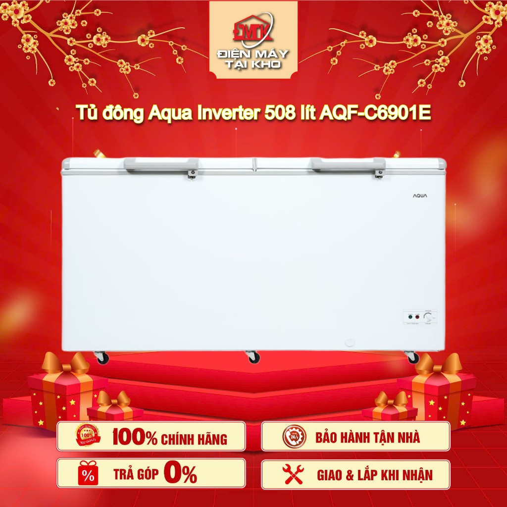 Tủ Đông Aqua Inverter 508 Lít AQF C6901E – 1 Ngăn 2 Cánh – Làm Lạnh Siêu Sâu – Tiết Kiệm Điện