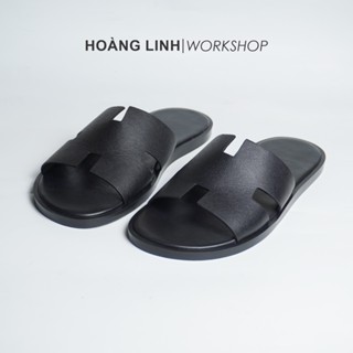  Dép HM cao cấp dép chữ H nam hàng thủ công chất liệu da bò đế phíp dán sẵn chống trơn bảo vệ đế 