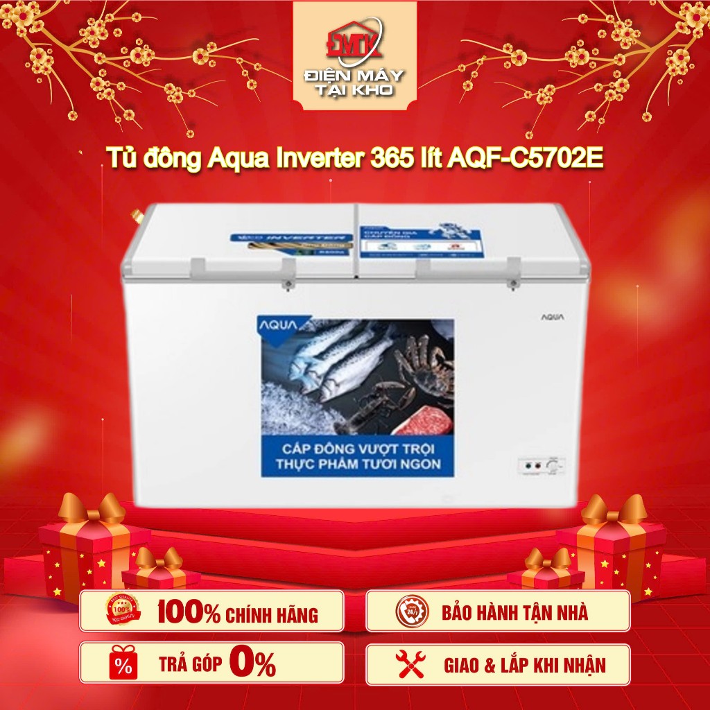 Tủ Đông Aqua Inverter 365 Lít AQF C5702E – 2 Ngăn Đông & Mát – Công Nghệ Inverter – Bảo Quản Tối Ưu