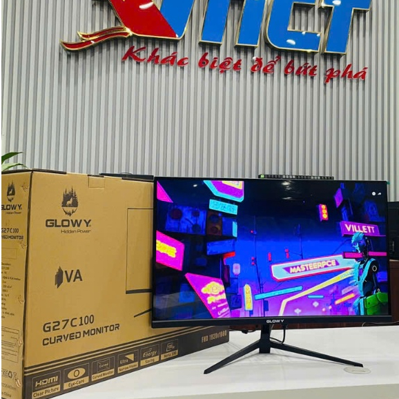 Màn hình GLOWY 100Hz, Model G27C100 | Bảo hành 36 Tháng !!! | BigBuy360 - bigbuy360.vn
