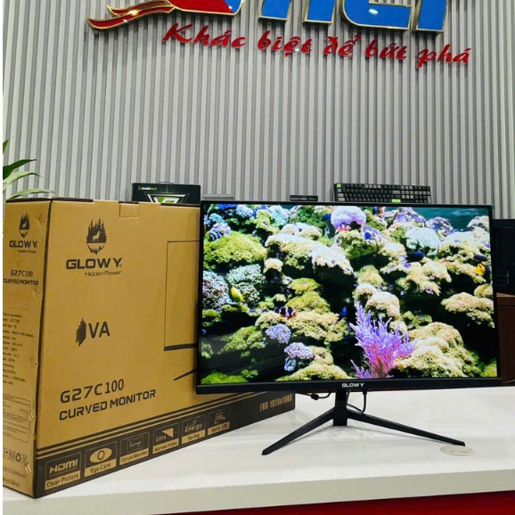 Màn hình GLOWY 100Hz, Model G27C100 | Bảo hành 36 Tháng !!! | BigBuy360 - bigbuy360.vn