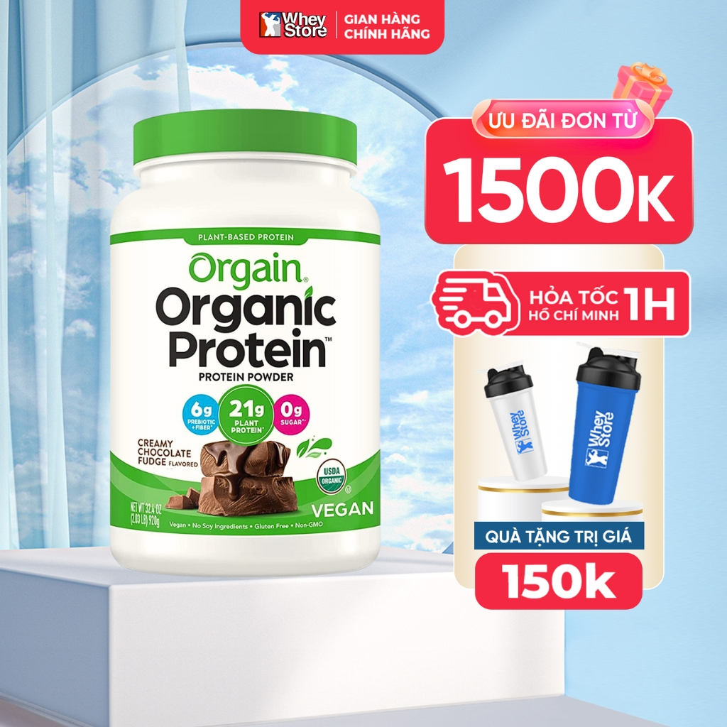 Đạm Thực Vật Tăng Cơ Orgain Organic Protein 920g (20 Servings) Chính Hãng