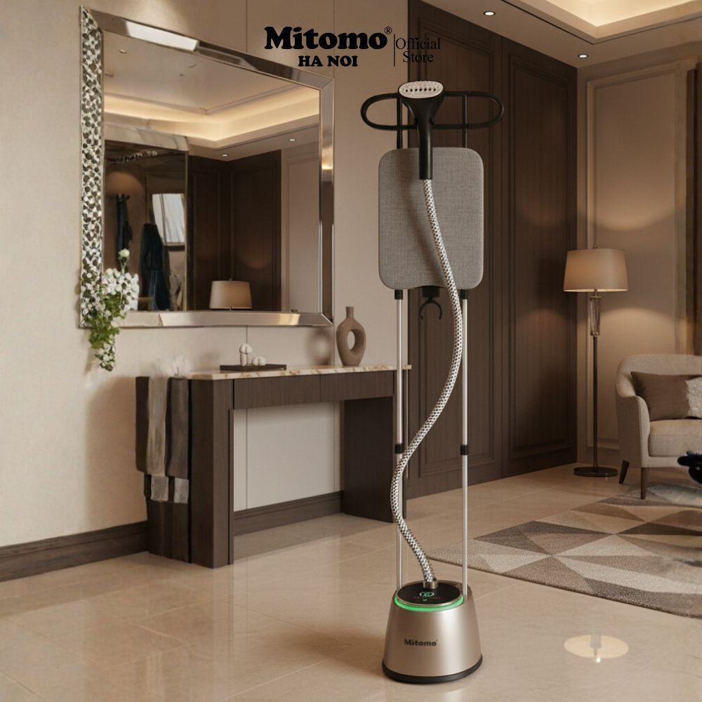 Bàn ủi hơi nước đứng MITOMO GC-899 Neo, Công suất 2500W có đèn LED 4 màu - Hàng chính hãng