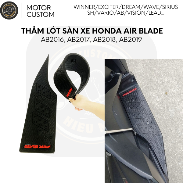 Thảm Lót Sàn Xe Honda Airblade 2016, 2017, 2018 , 2019, ab2016, ab2019 GIÁ 1 CẶP