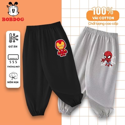 Quần dài bé trai BOBDOG dáng jogger chất thun co giãn in hình ANIME ngộ nghĩnh cho bé