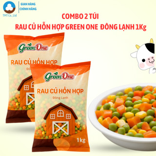 Combo 2kg Rau Củ Hỗn Hợp Đông Lạnh Green One,  túi 1kg x2