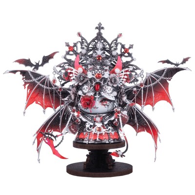 Mô Hình Kim Loại Lắp Ráp 3D MU Mèo Nữ Vương Bóng Đêm (93 mảnh, Đế Gỗ, Vampire Queen)YM-N146-Y–MP1313