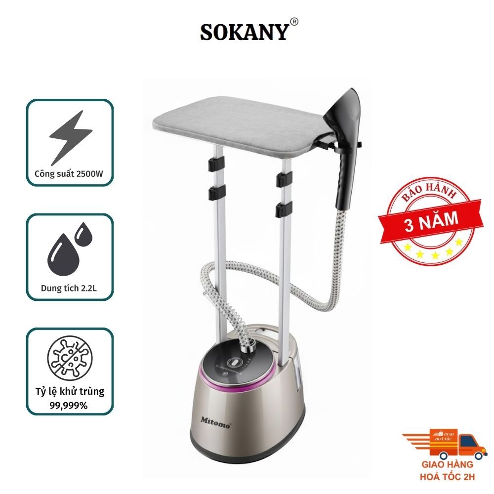 BÀN LÀ HƠI NƯỚC CAO CẤP MITOMO GC-899 NEO – HƠI PHUN MẠNH 2500W, LÀ PHẲNG TỨC THÌ, ĐẲNG CẤP SANG TRỌ
