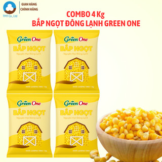 COMBO 4kg Bắp ngọt tươi đông lạnh Green One , túi 1kg x4