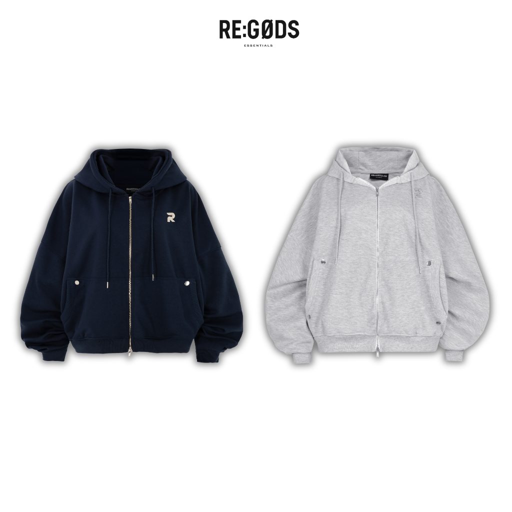 Áo khoác Hoodie zip có nón vải nỉ PCG 2.0 Regods - EDGE METAL ZIP HOODIE | BigBuy360 - bigbuy360.vn