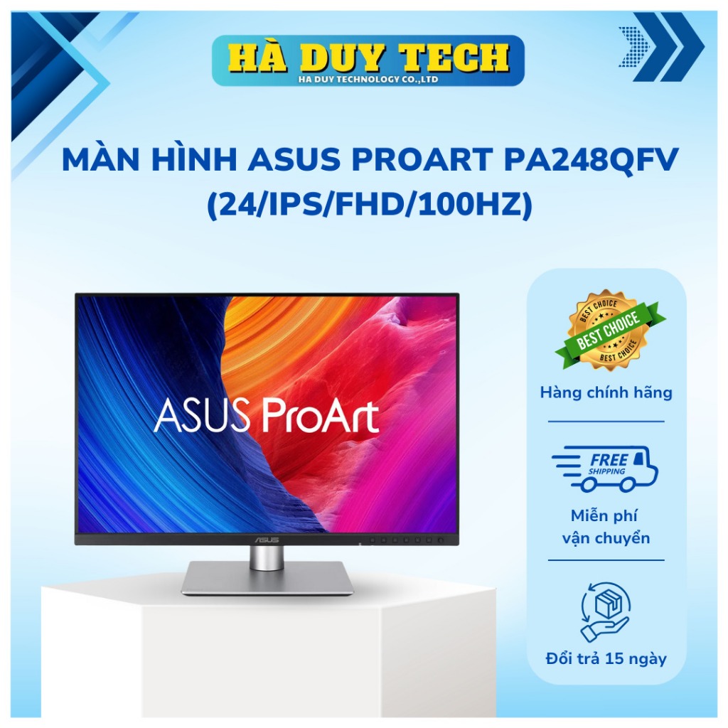 Màn Hình ASUS PROART PA248QFV (24/IPS/FHD/100hz) - Chính Hãng - BH 36T - Hà Duy Tech