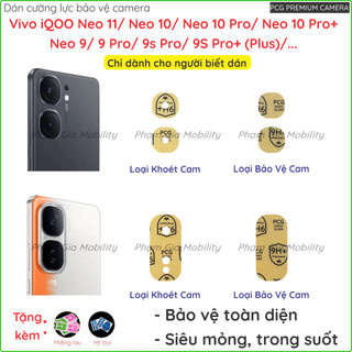   Mua 1 tặng 1  Dán cường lực camera Vivo iQOO Neo 11 Neo11  10 Neo10 Pro+  Neo 9 Neo9 9 Pro 9s Pro Pro+ plus nano PPF 