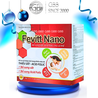 Viên uống bổ sung sắt Fevitt Nano bổ máu, cải thiện tình trạng thiếu máu - Hộp 100 viên