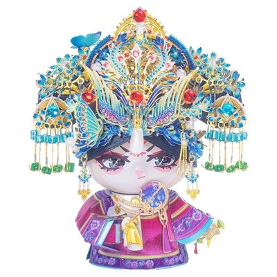 Mô Hình Kim Loại Lắp Ráp 3D MU Mèo Hoa Phi (153 mảnh, Consort Hua) YM-LC146-U – MP1316