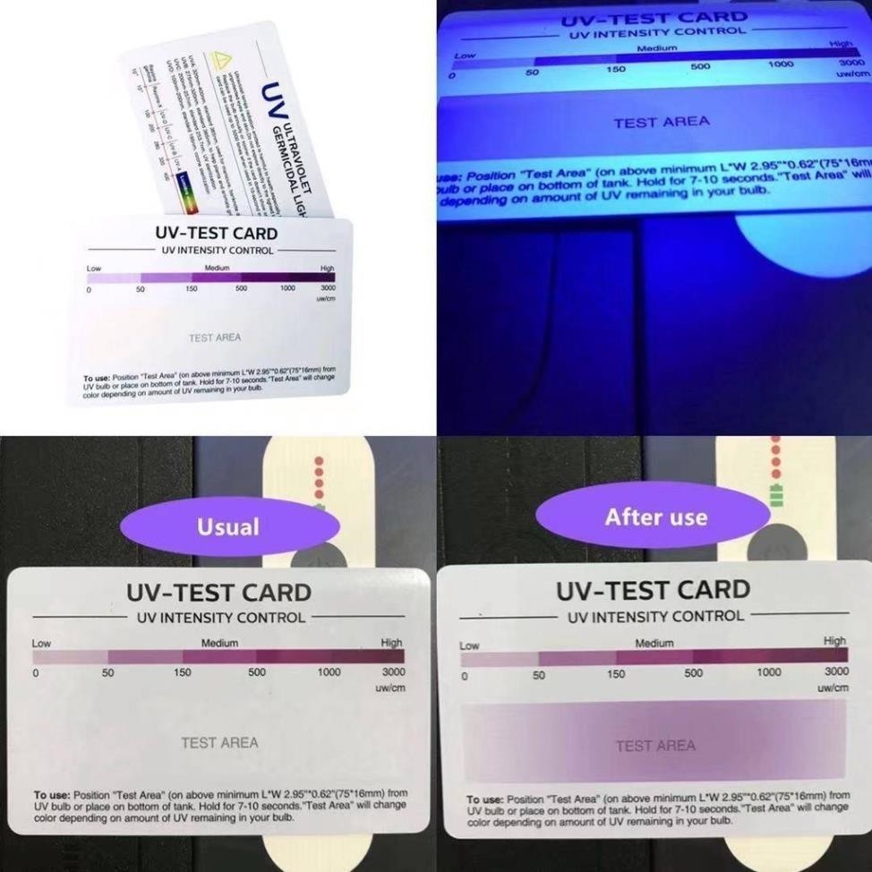 Thẻ Kiểm Tra Cường Độ Tia UV – Combo 3 – UV Test Card Đo Độ Mạnh Đèn Cực Tím, Kiểm Tra Đèn Khử Khuẩn