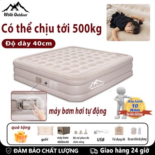 WTHB Outdoor Đệm Hơi Tự Bơm, Nệm Hơi Gấp Gọn 1/2/3 Người, Tặng gối và máy bơm sạc, độ dày 40cm