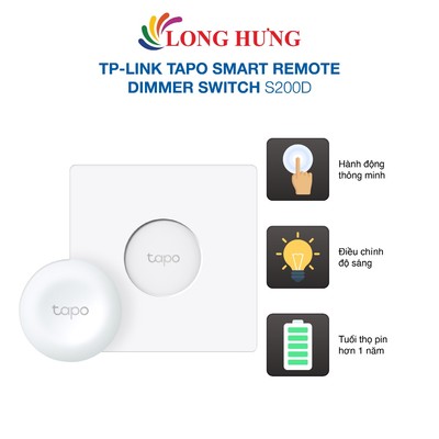 Công tắc điều khiển độ sáng đèn TP-Link Tapo Smart Remote Dimmer Switch S200D - Hàng chính hãng