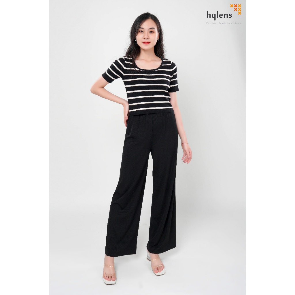 ÁO LEN NỮ CỔ VUÔNG KẺ NGANG HQLENS – TRẺ TRUNG, THANH LỊCH, DỄ PHỐI ĐỒ