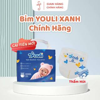  Bỉm YOULI XANH YOULI Y TẾ nội địa Trung quần dán đủ size cho bé 