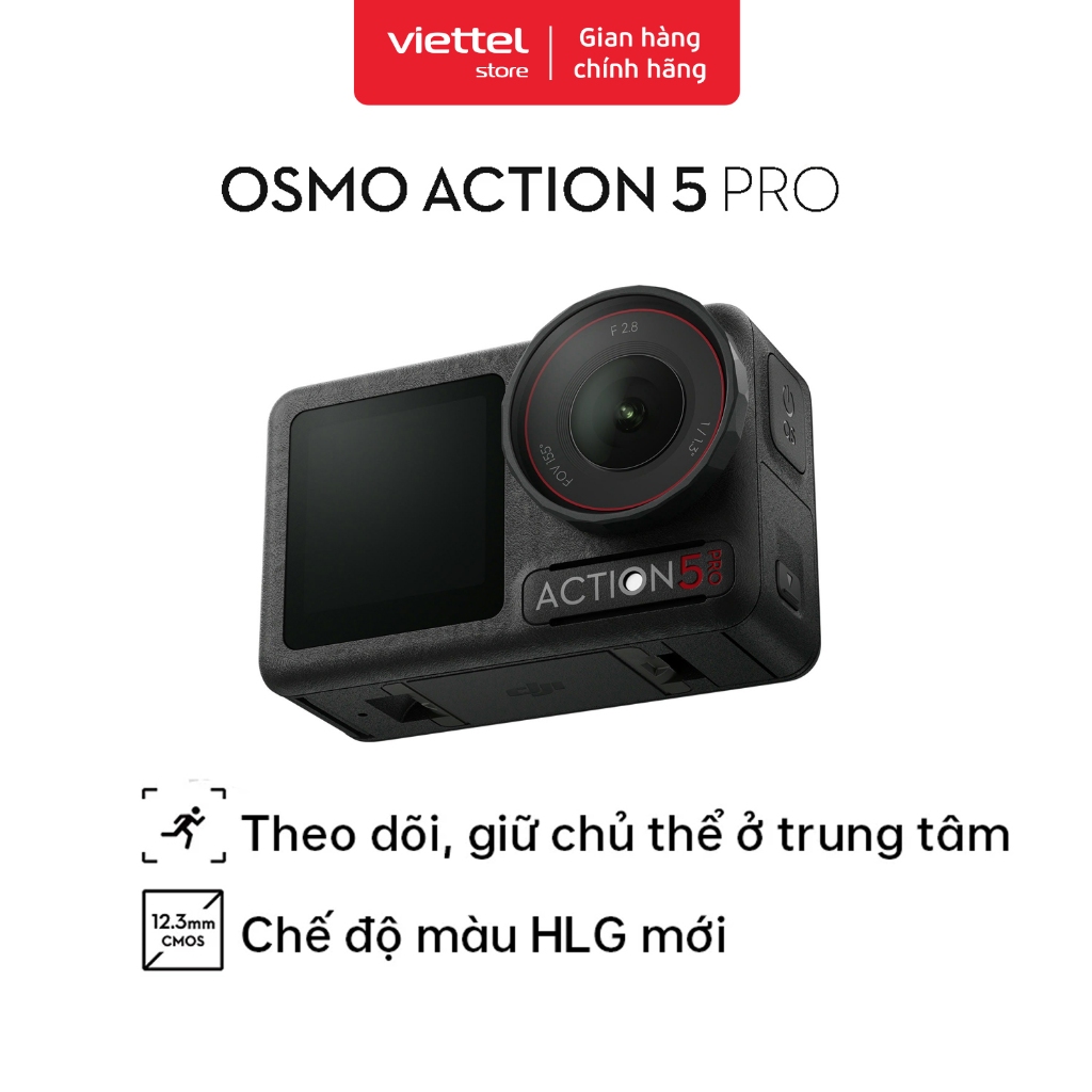 Camera Hành Động DJI Osmo Action 5 Pro Máy Quay Hành Trình 4K 120fps, Chế Độ Màu HLG, Quay Đêm Rõ Nét