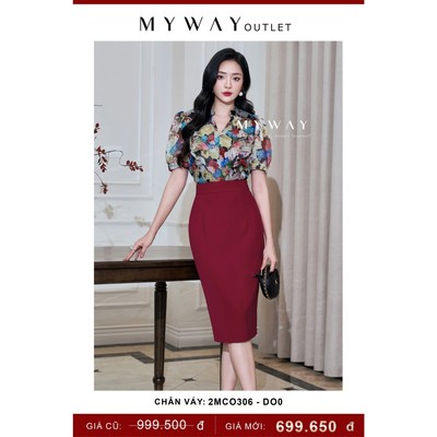 Chân Váy Nữ MY WAY Công Sở Dáng Ôm Cạp Cao Thanh Lịch 2MCO306w XA0