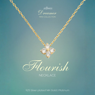  Dây chuyền nữ Flourish Jesmee mặt đính đá họa tiết hoa thanh lịch sang trọng - LEN2605 