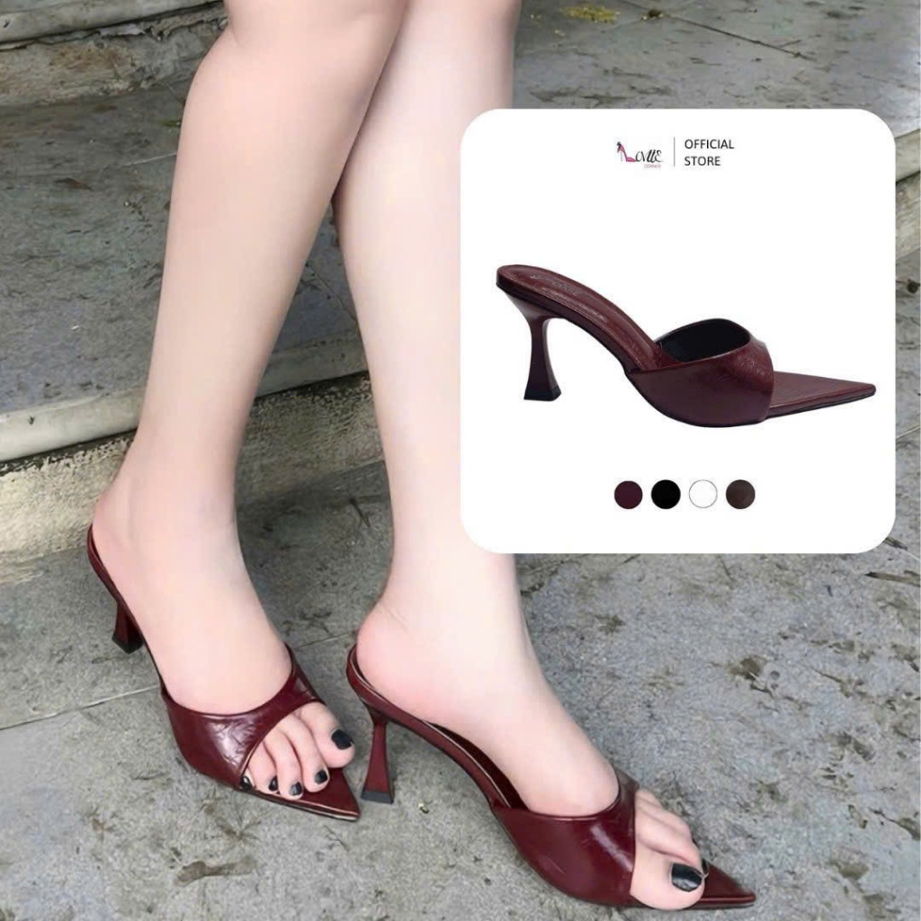 LOVIIECORNER - GUỐC CAO GÓT  NỮ - GUỐC MŨI NHỌN GÓT 7 PHÂN DA MỀM - D250155 - HDP2602