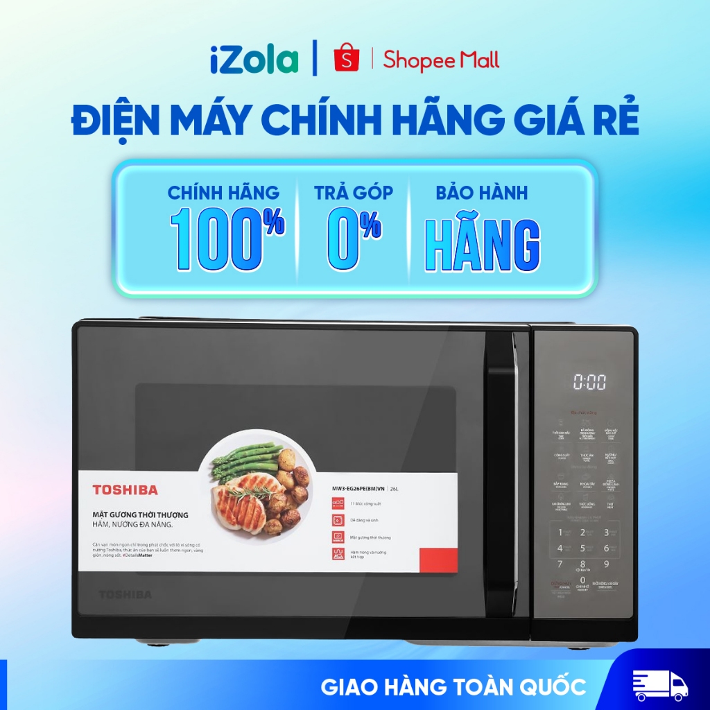 MW3-EG26PE(BM)VN - Lò vi sóng có nướng Toshiba MW3-EG26PE(BM)VN 26 lít - Hàng chính hãng