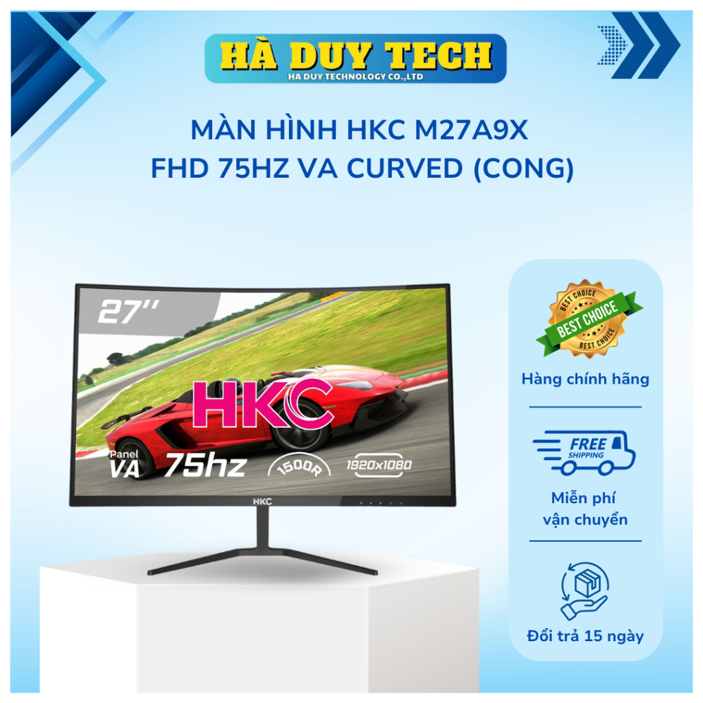 Màn Hình HKC M27A9X FHD 75Hz VA Curved (Cong) - Chính Hãng - BH 24T - Hà Duy Tech