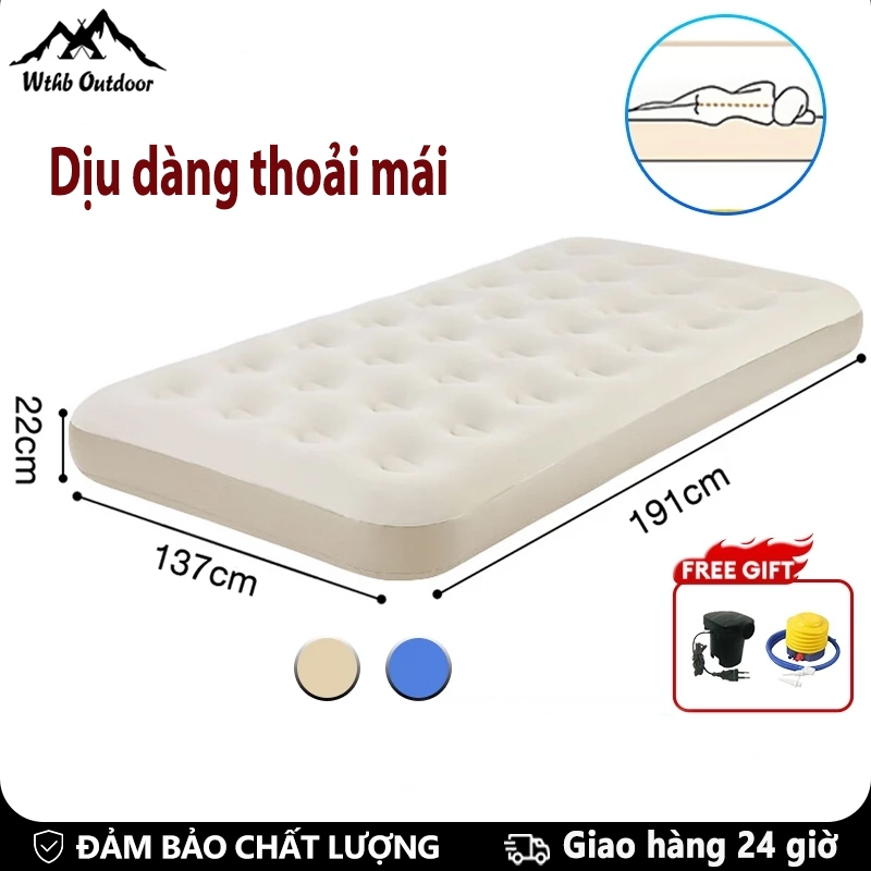 WTHB Outdoor Nệm hơi ngoài trời nệm gấp bơm điện 2 chiều Tùy Chọn chịu lực 500kg, siêu mềm Dùng nhà 