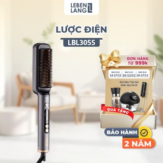  Lược điện chải tóc Lebenlang LBL3055 inon âm chống xơ rối 2in1 kèm gương vào nếp với 6 mức nhiệt 