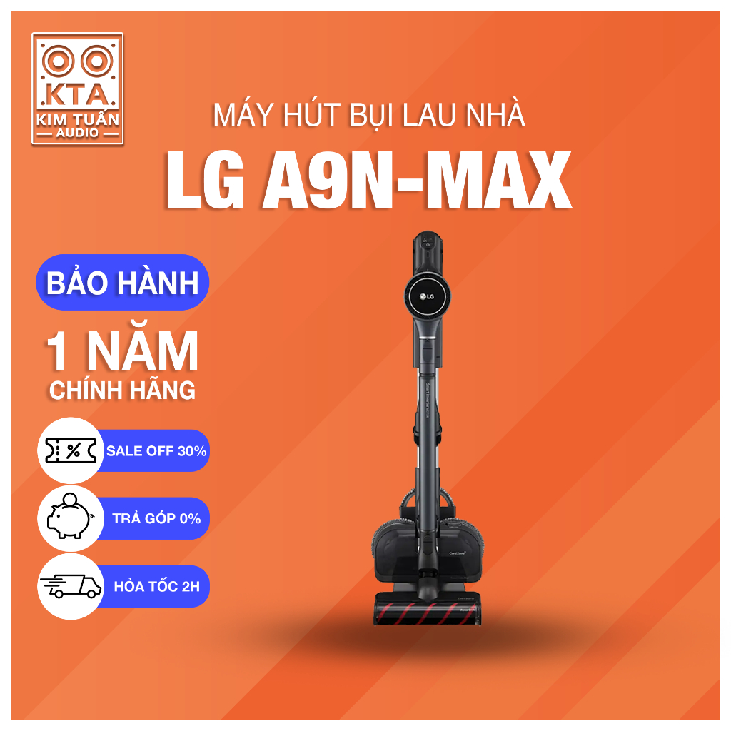 Máy Hút Bụi Lau Nhà Cầm Tay LG Kèm 4 Đầu Hút Đa Năng A9N-MAX Hàng Chính Hãng Bảo Hành 12 Tháng