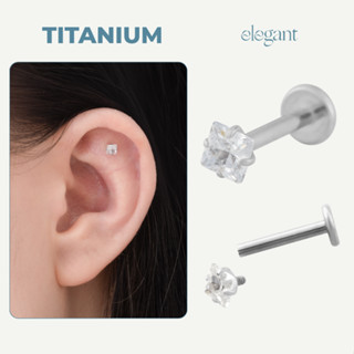  Khuyên tai đá Titanium cao cấp QUADRA Elegant  Giá 1 chiếc  