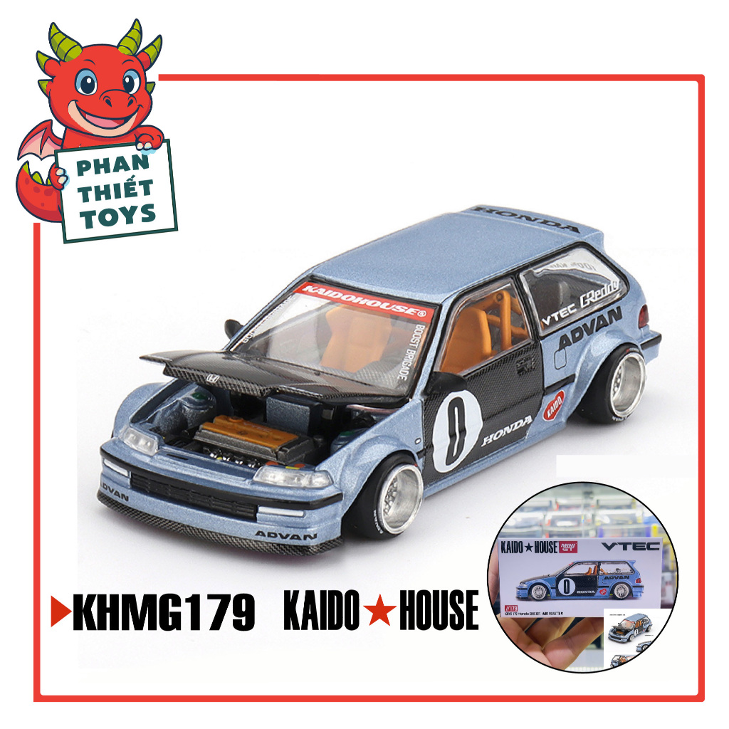 Mô hình xe HONDA CIVIC (EF) ROULETTE V1 tỉ lệ 1:64 Kaido House KHMG179