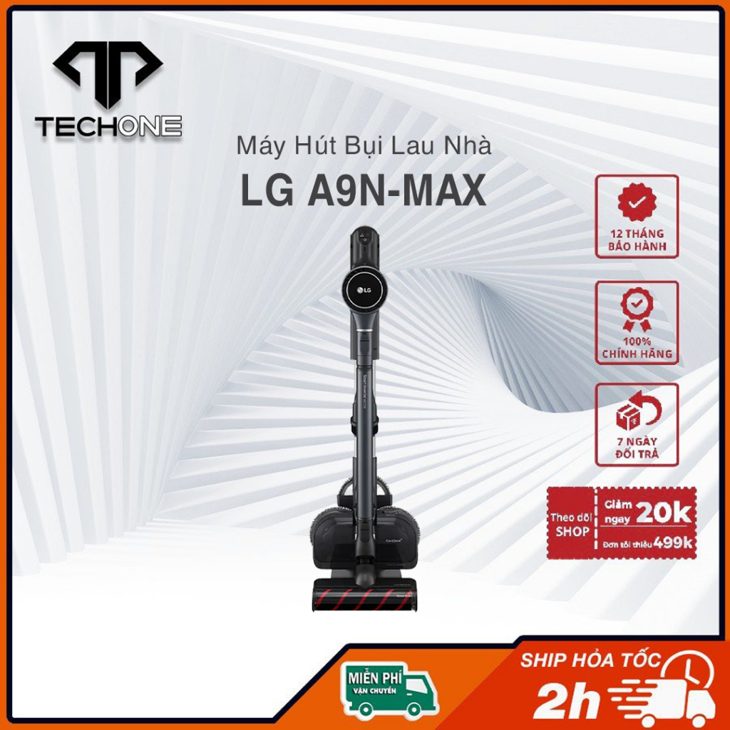 Máy Hút Bụi Lau Nhà Cầm Tay LG Kèm 4 Đầu Hút Đa Năng A9N-MAX Hàng Chính Hãng Bảo Hành 12 Tháng