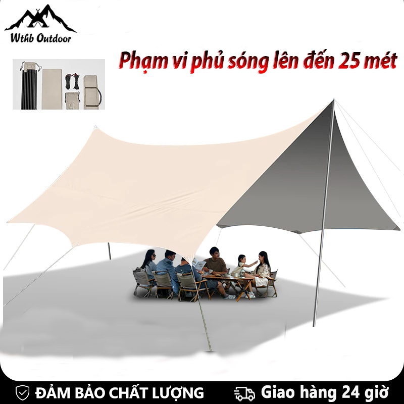 WTHB Outdoor Bạt cắm trại đa năng bền bỉ chống nắng chống nước gấp gọn hoàn hảo cho picnic camping c