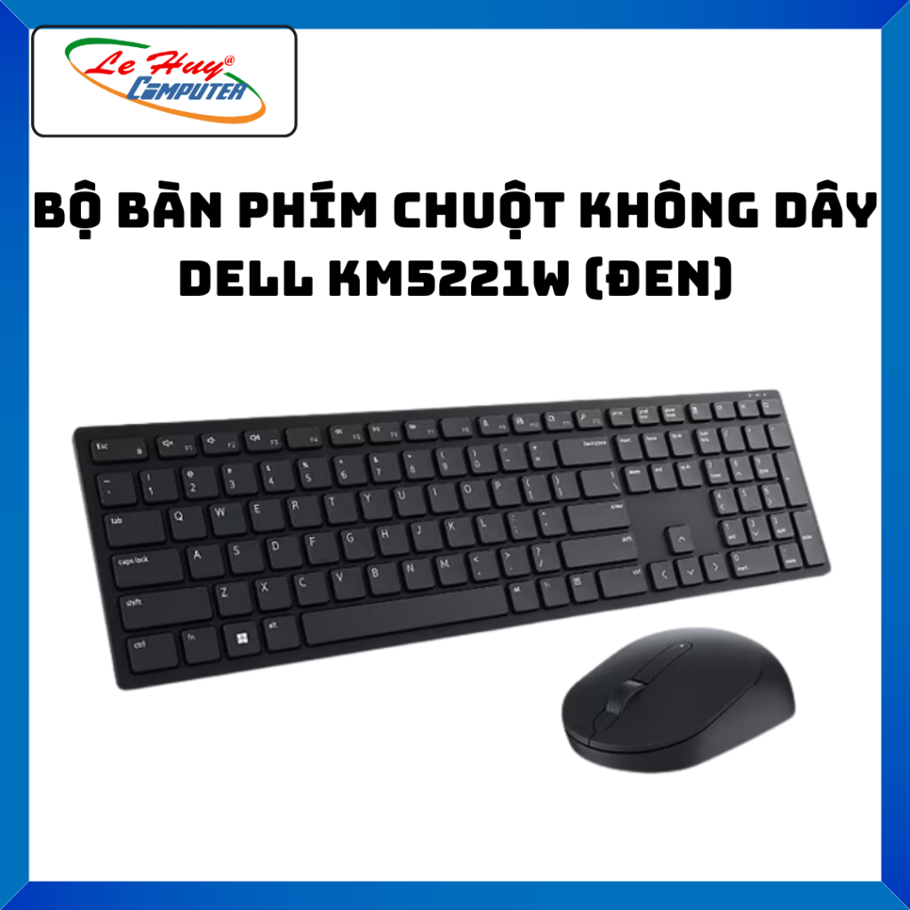 Combo Phím Chuột Không Dây Dell KM5221W - Hàng Chính Hãng