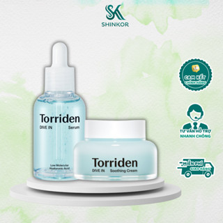  Tinh chất   Kem dưỡng cấp ẩm phục hồi da Torriden DIVE IN Serum 50ml   Soothing Cream 100ml 